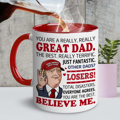 BECHUSKY Valentine mug for dad, holding cup, ideal for daily coffee ritual