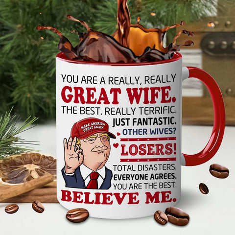 BECHUSKY Valentine mug presented as a birthday surprise for wife.
