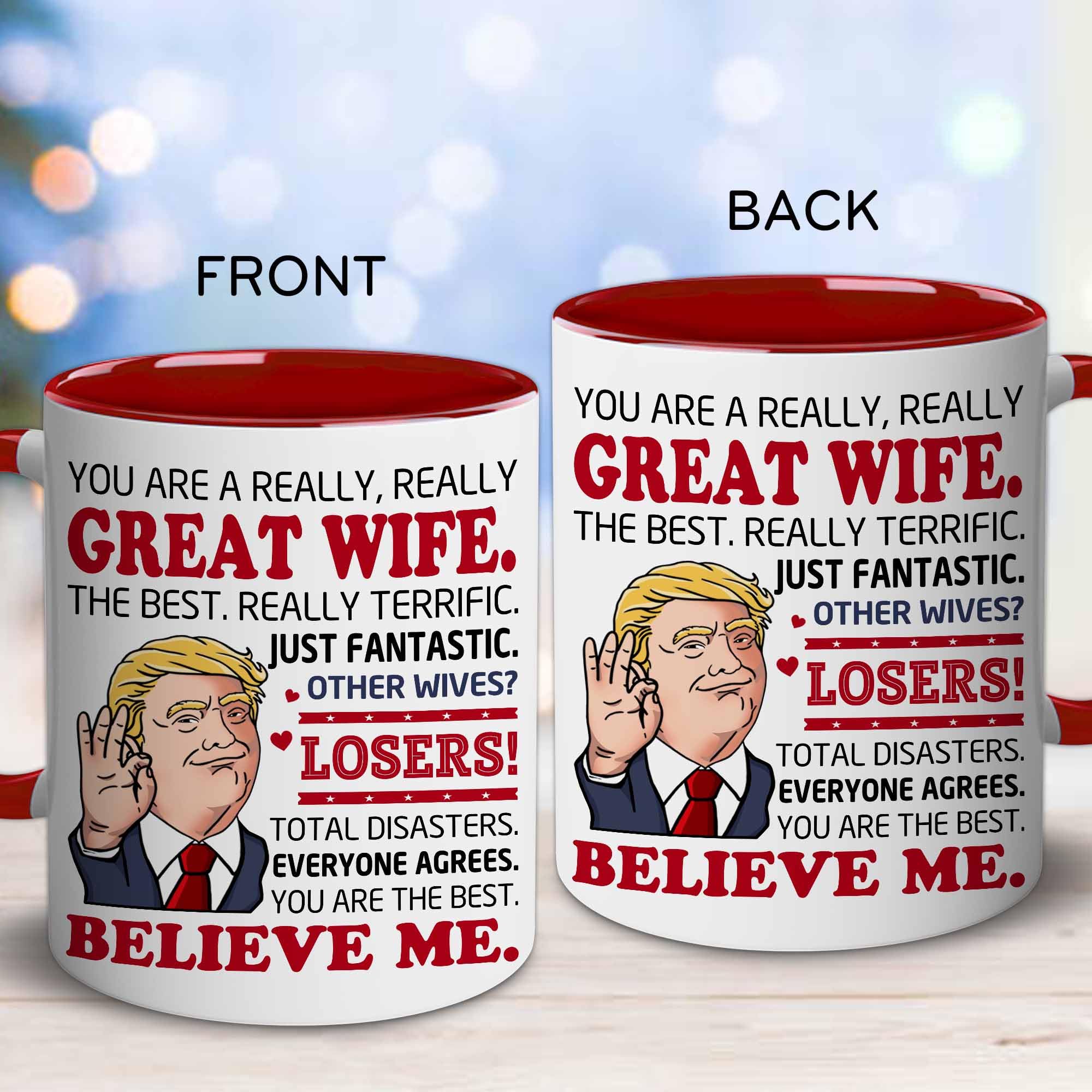 BECHUSKY Valentine mug for wife used for coffee or tea.
