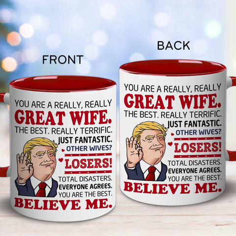BECHUSKY Valentine mug for wife used for coffee or tea.