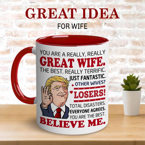 BECHUSKY Valentine mug for wife, cozy cup perfect for morning coffee rituals.