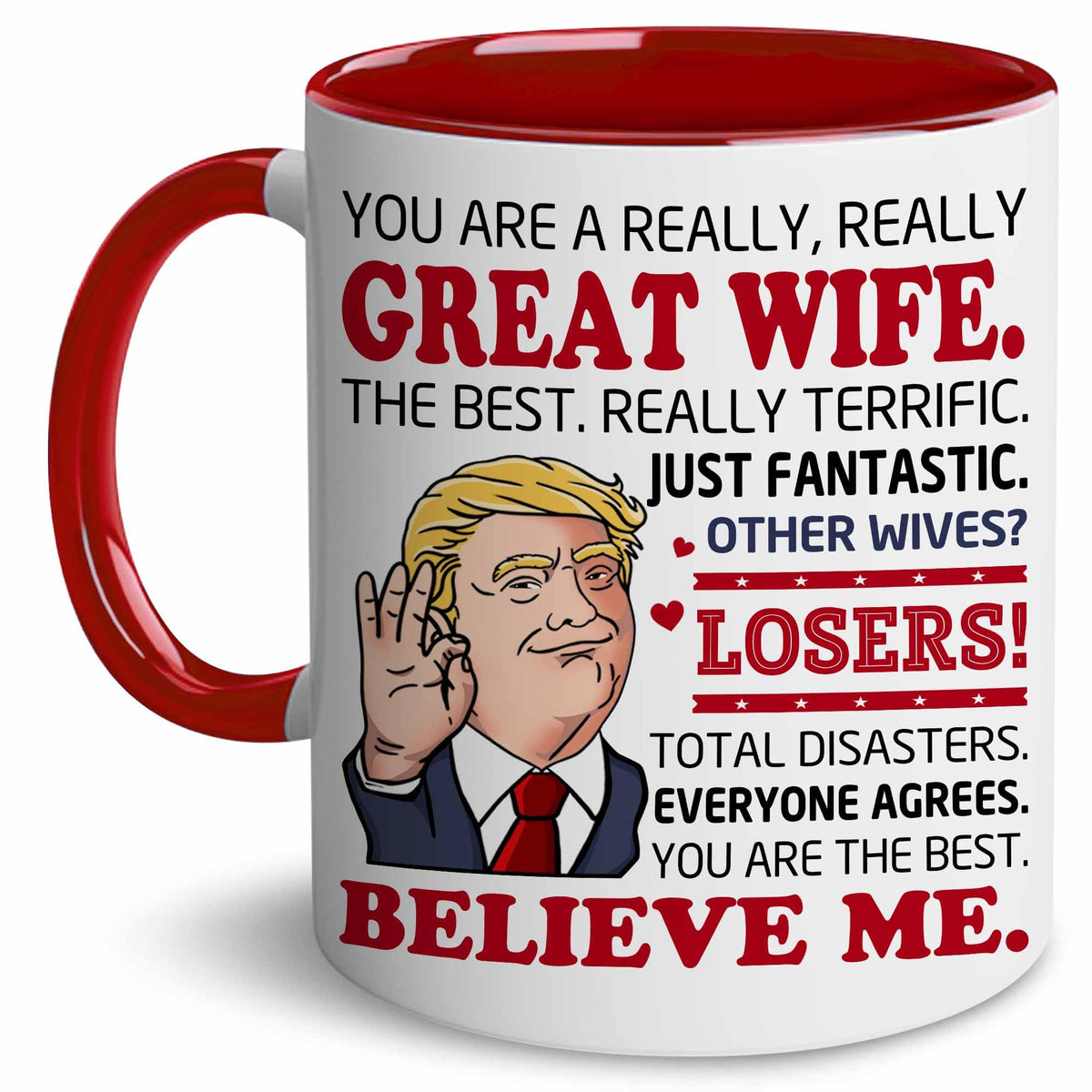 BECHUSKY Valentine mug for wife in gift box, ideal for birthdays.