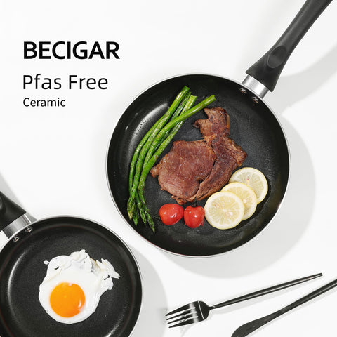 BECIGAR 6.3-inch saucepan milk pot with comfortable handle for precise simmering
