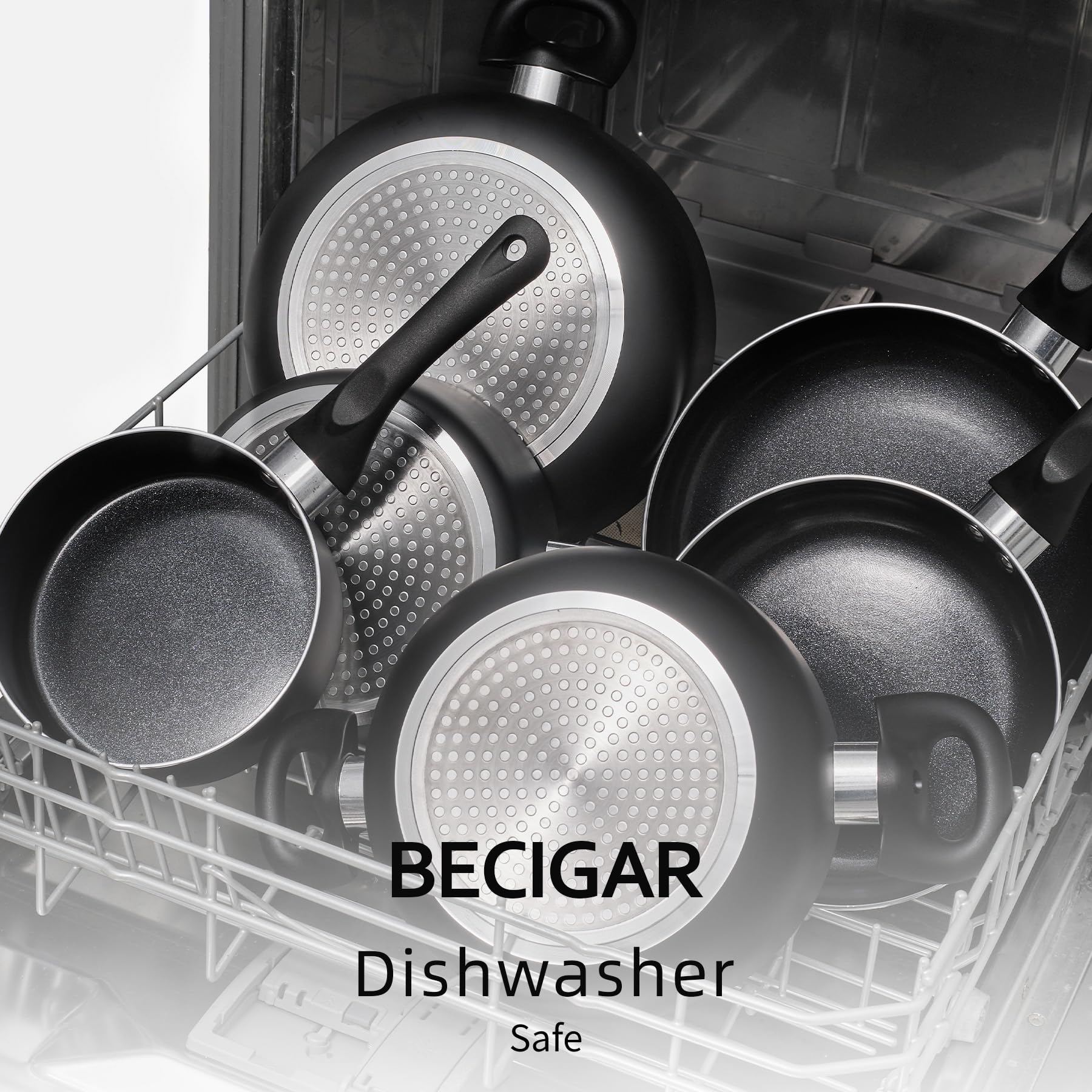 BECIGAR 9.5-inch glass lid enhances visibility and steam control