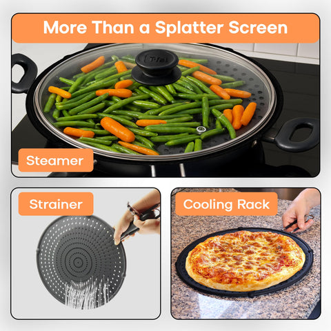 Beckon Ware heat-resistant screen adds durable support during high-heat cooking.