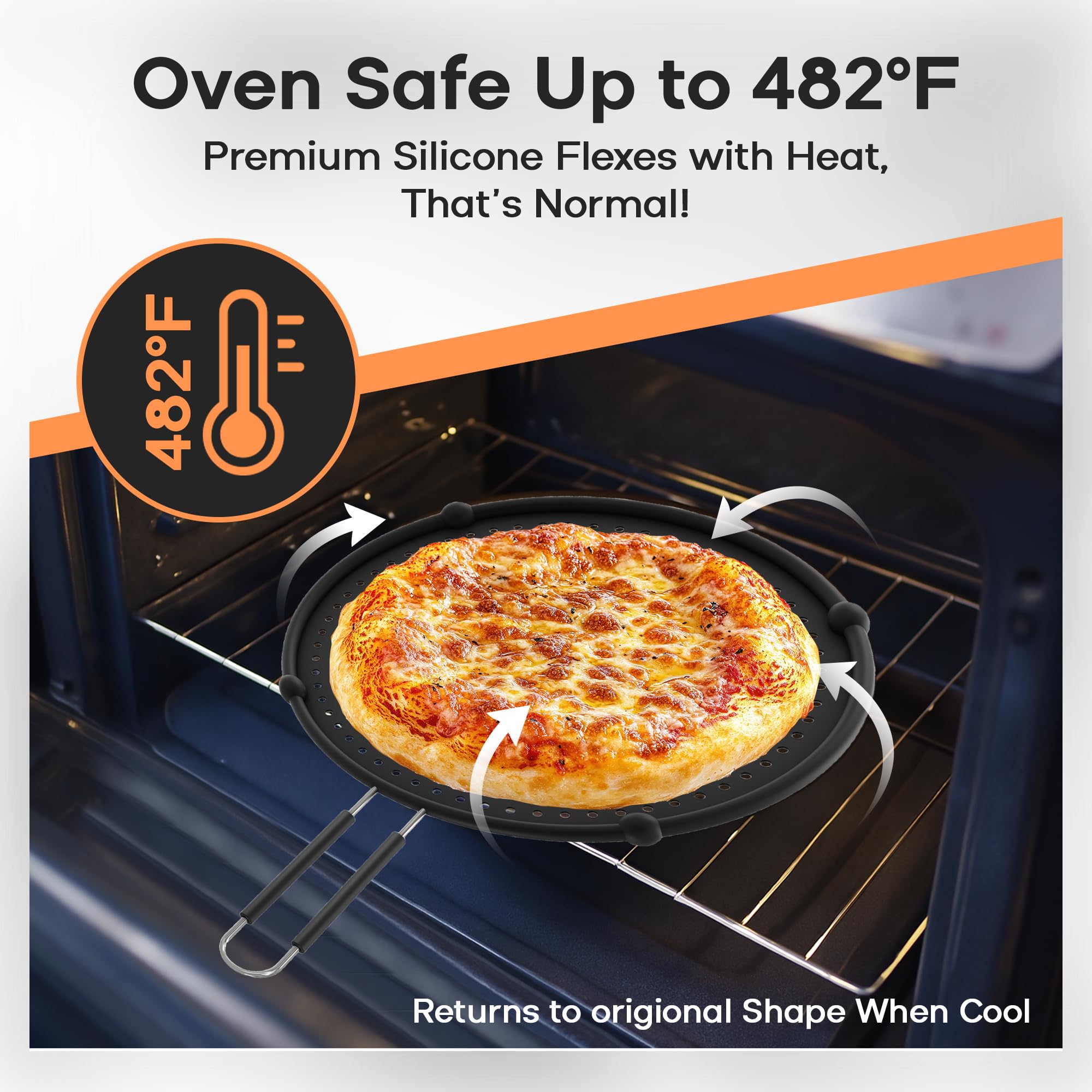 Beckon Ware multi-function tool doubles as lid, strainer, and rack.
