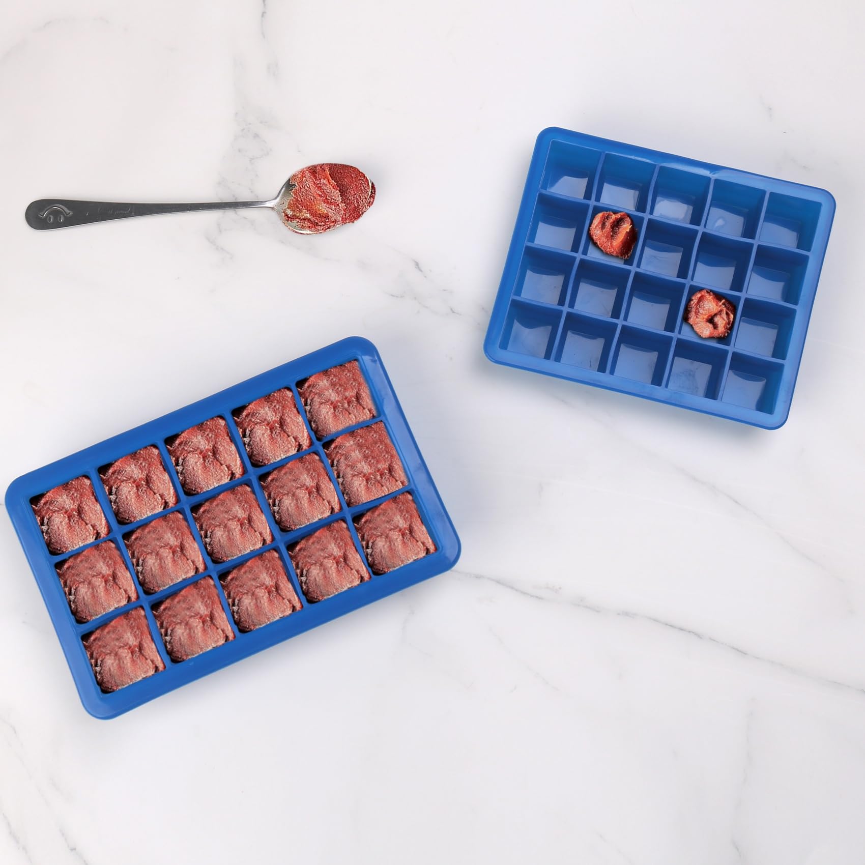 BECOKIT 2tbsp freezer tray blue ideal for freezing lemon juice and small portions