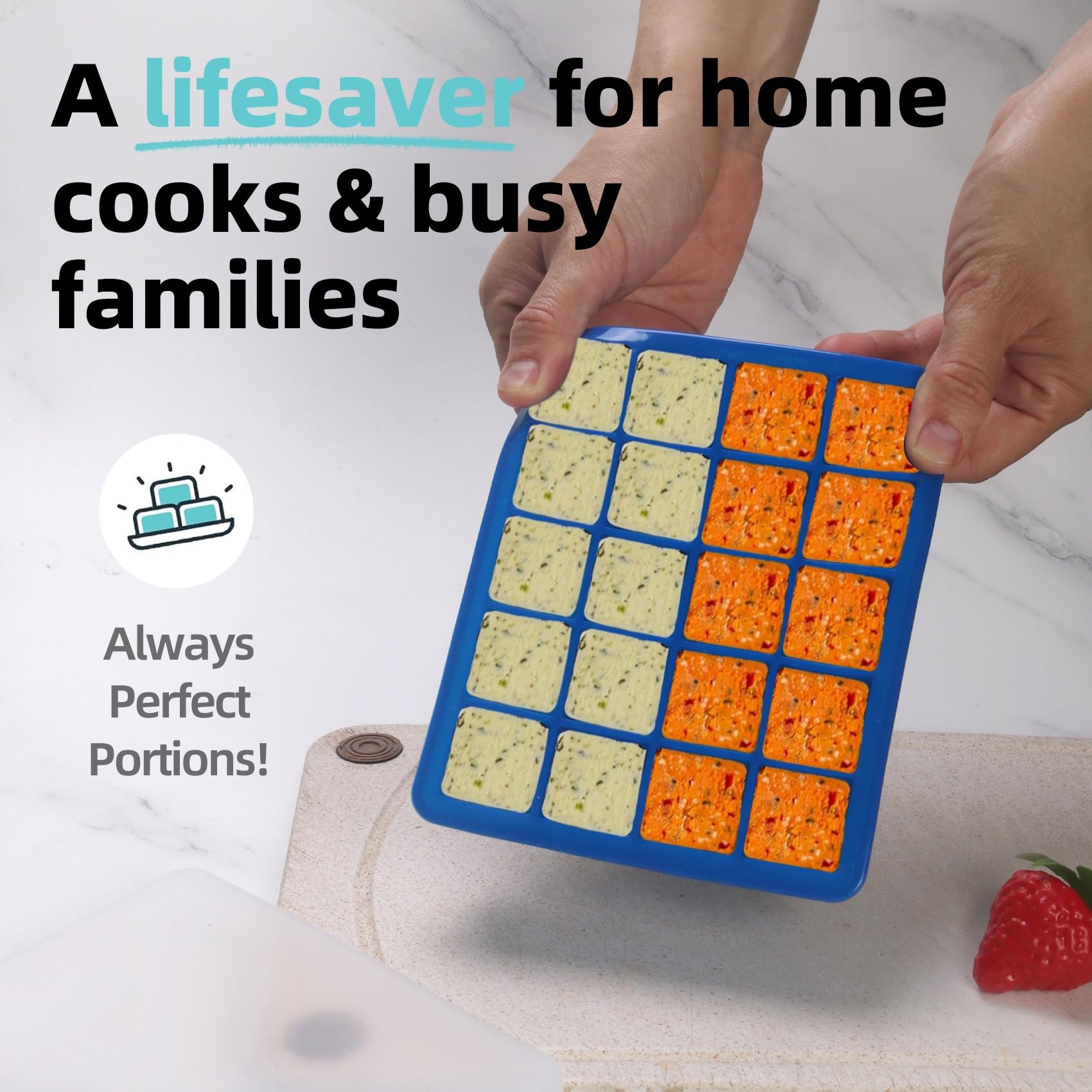 BECOKIT BPA-free durable freezer tray supports sustainable kitchen storage