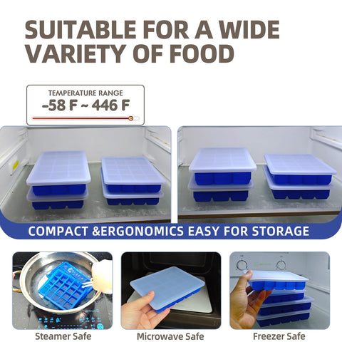 BECOKIT blue freezer tray cleans quickly with a rinse and wipe