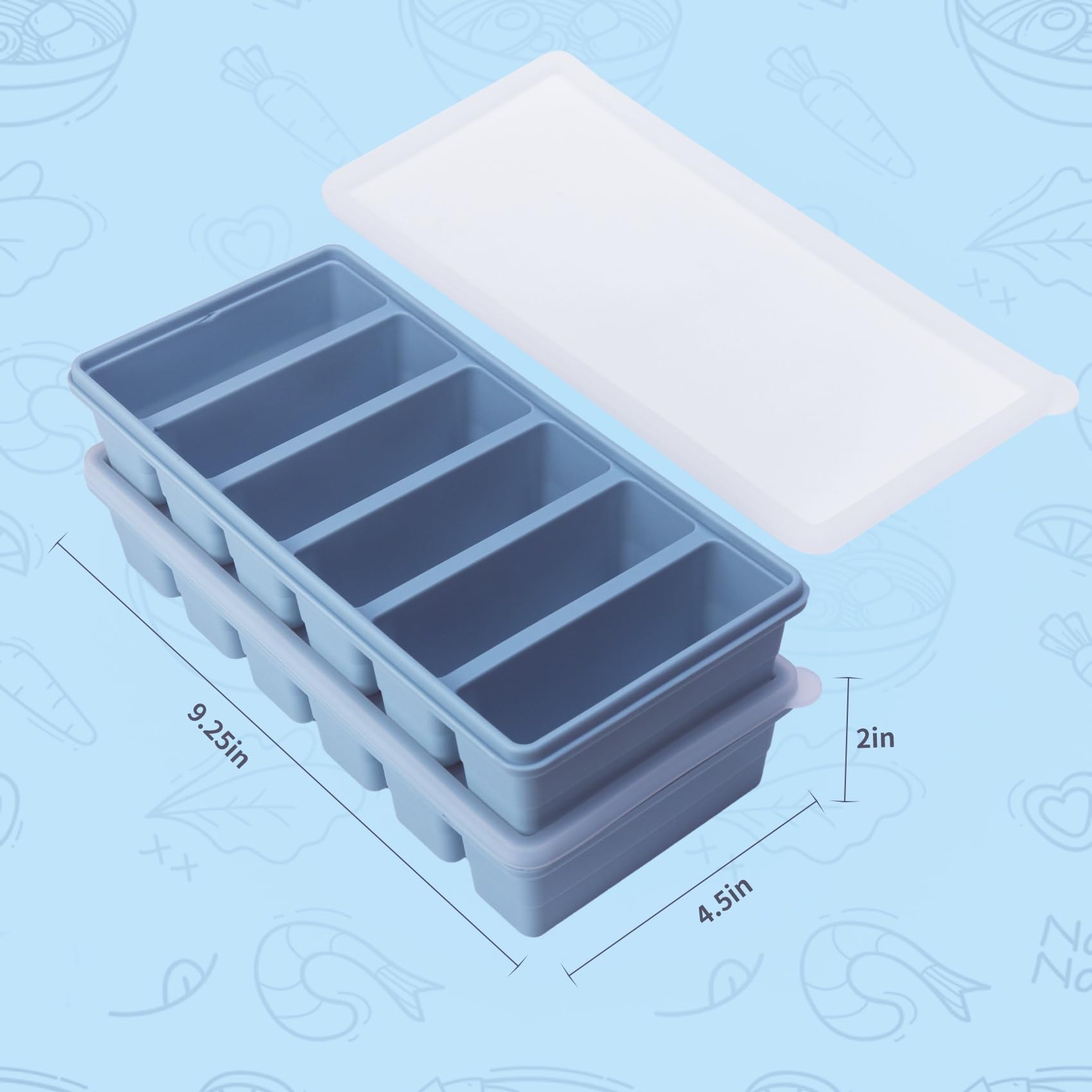 BECOKIT blue freezer tray showing easy-release design for quick release.