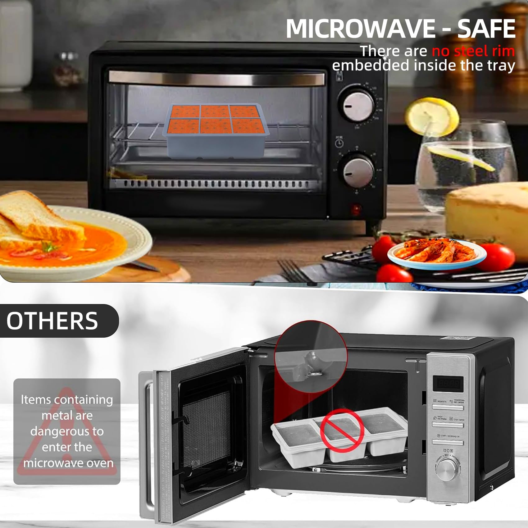 BECOKIT freezer tray withstands -8°F to 428°F for versatile use