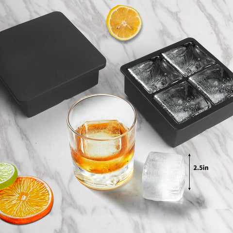 BECOKIT whiskey ice tray with lid ideal for Old Fashioned