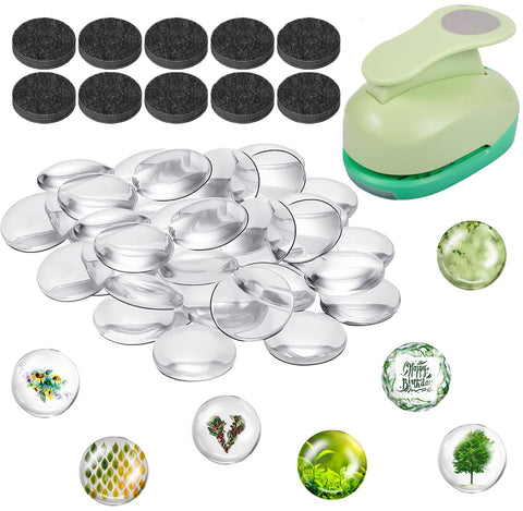 BEDARTIST 97pcs fridge magnets set with glass cabochons for creative notes.
