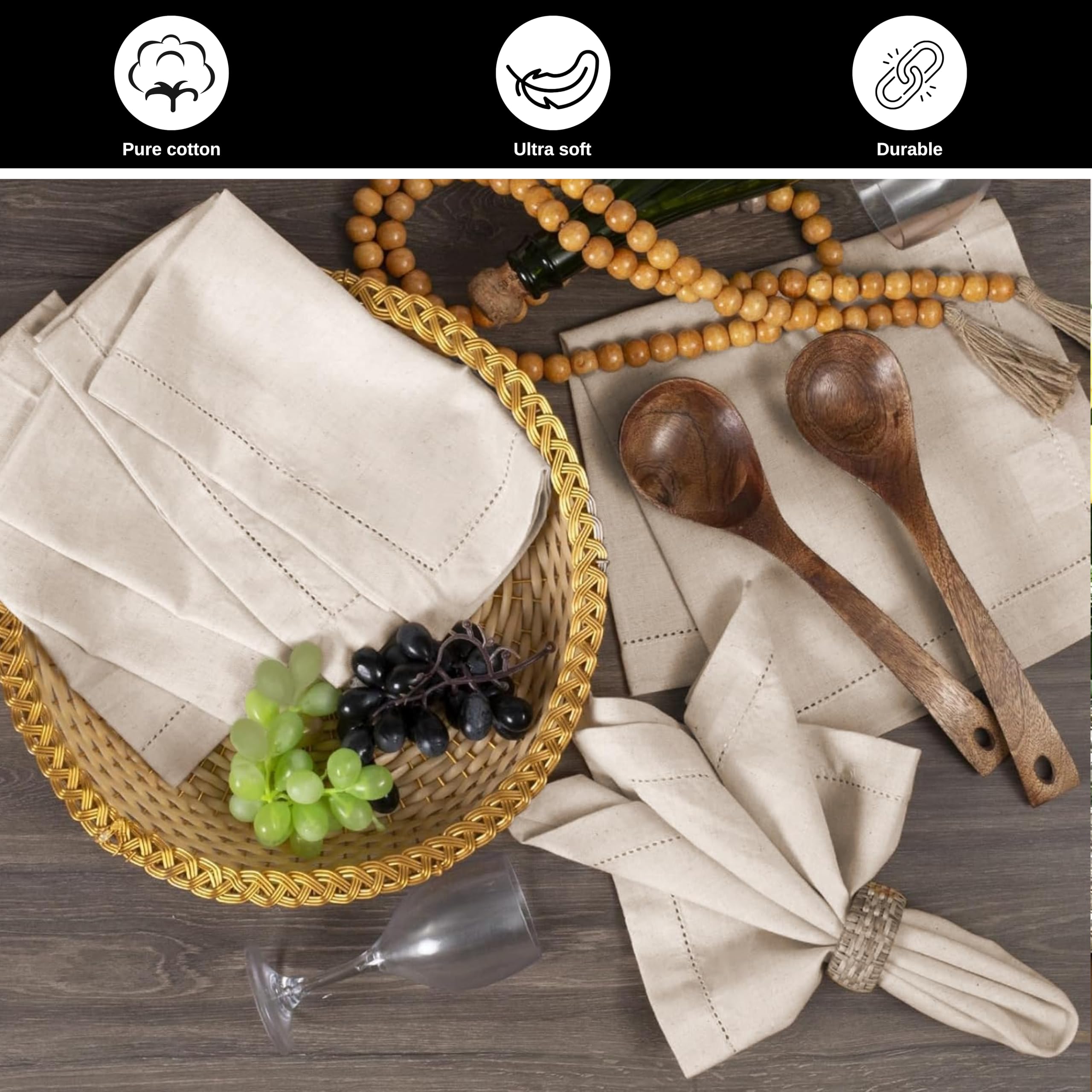 Bedding Craft dining decor at home showcases natural flax-cotton beauty