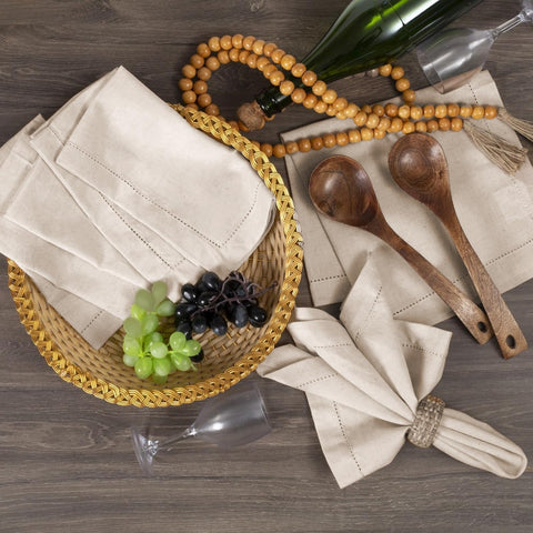 Bedding Craft linen cotton blend napkins, durable for daily dining.
