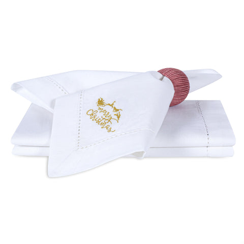 Bedding Craft napkins set up for wedding and banquet table styling.