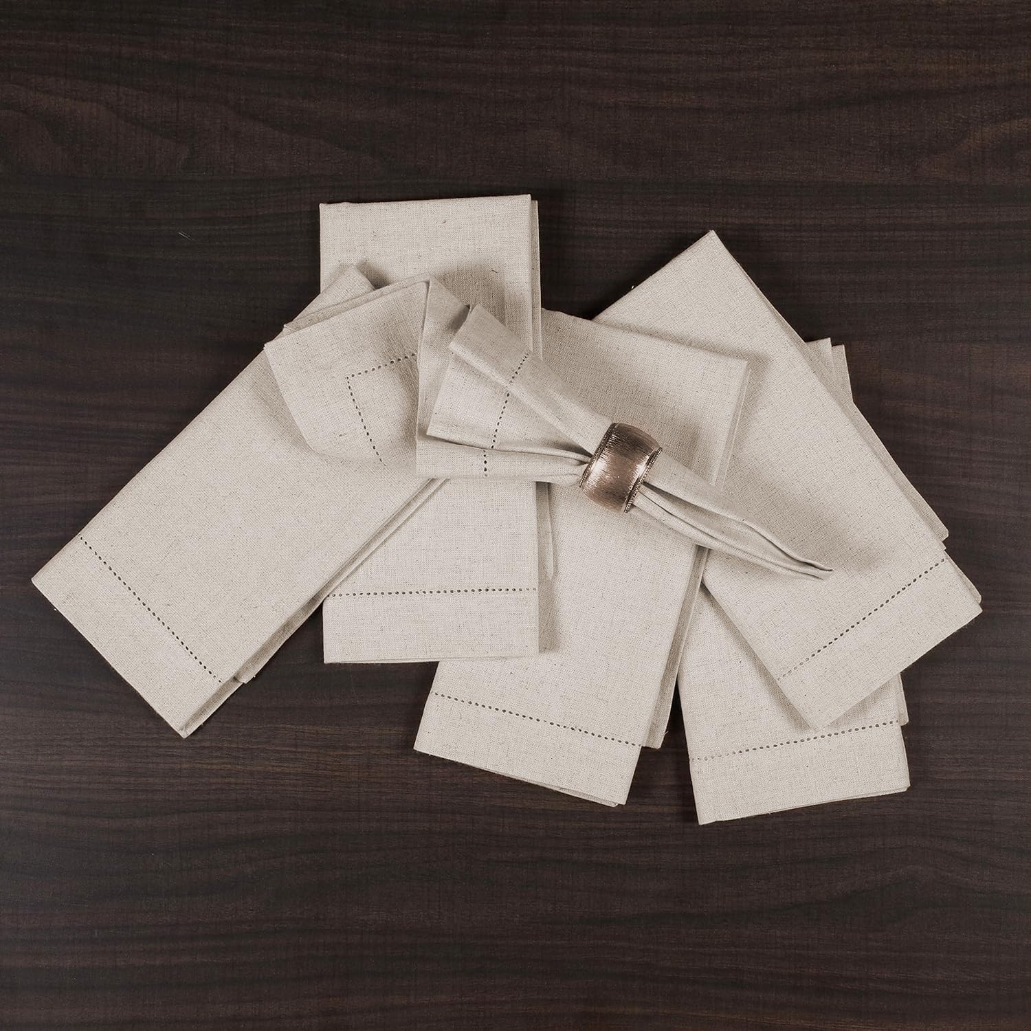 Bedding Craft natural flax cotton napkins for upscale dinners.