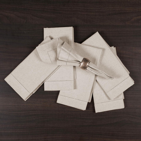 Bedding Craft natural flax cotton napkins for upscale dinners.