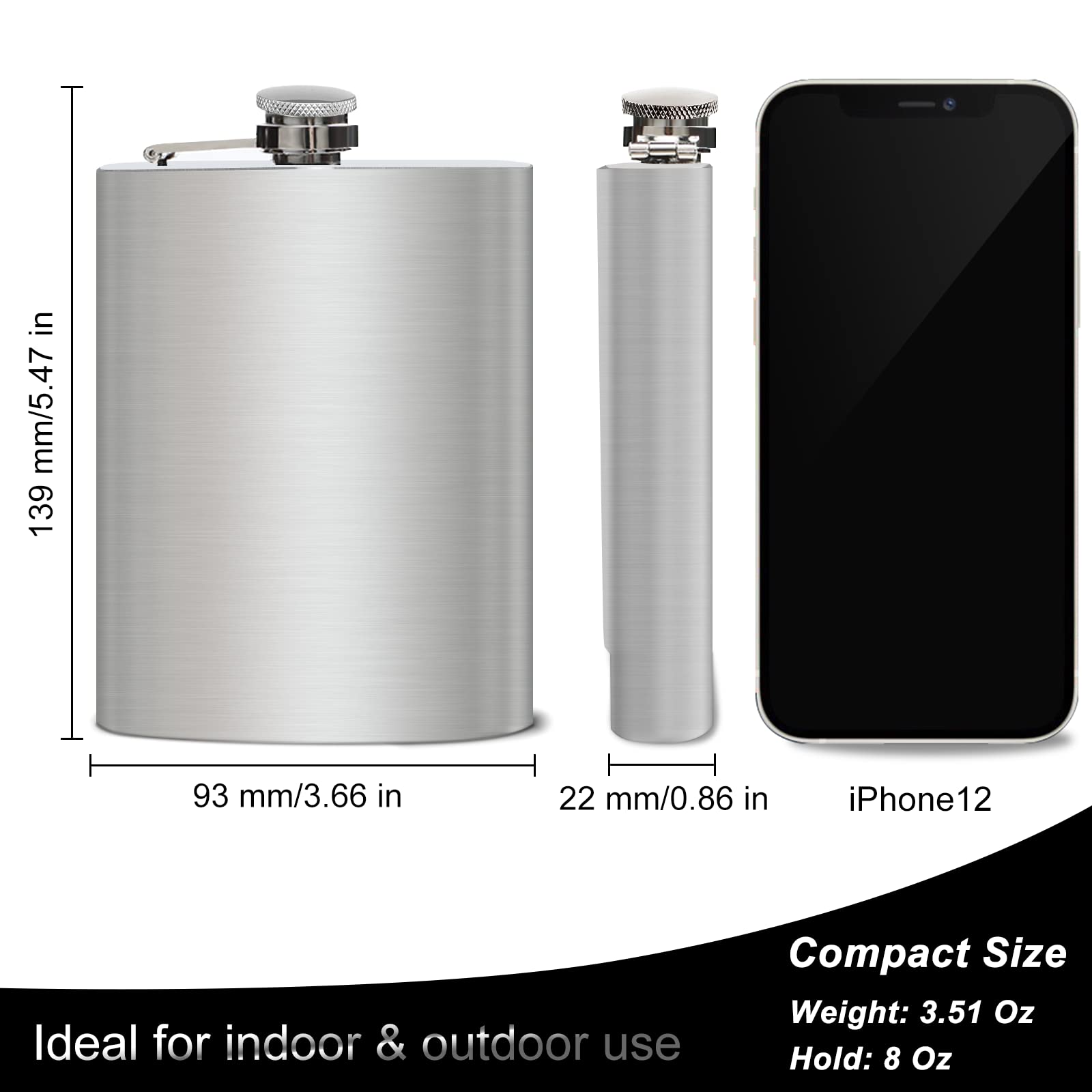 BEDEONE 304 stainless steel flask resists rust and corrosion