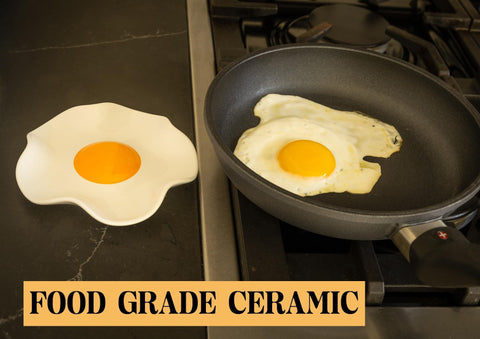 Bee! fried egg spoon rest is dishwasher-safe for easy cleaning