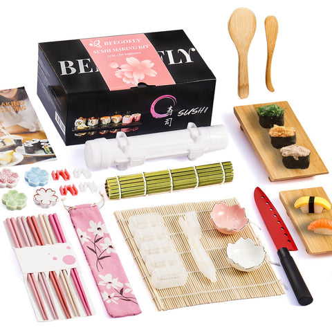 Beegofly sushi making kit contents ready for quick, organized home sushi sessions.