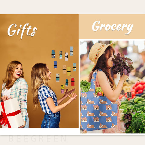 BeeGreen Animal Tote used as beach bag and grocery storage option