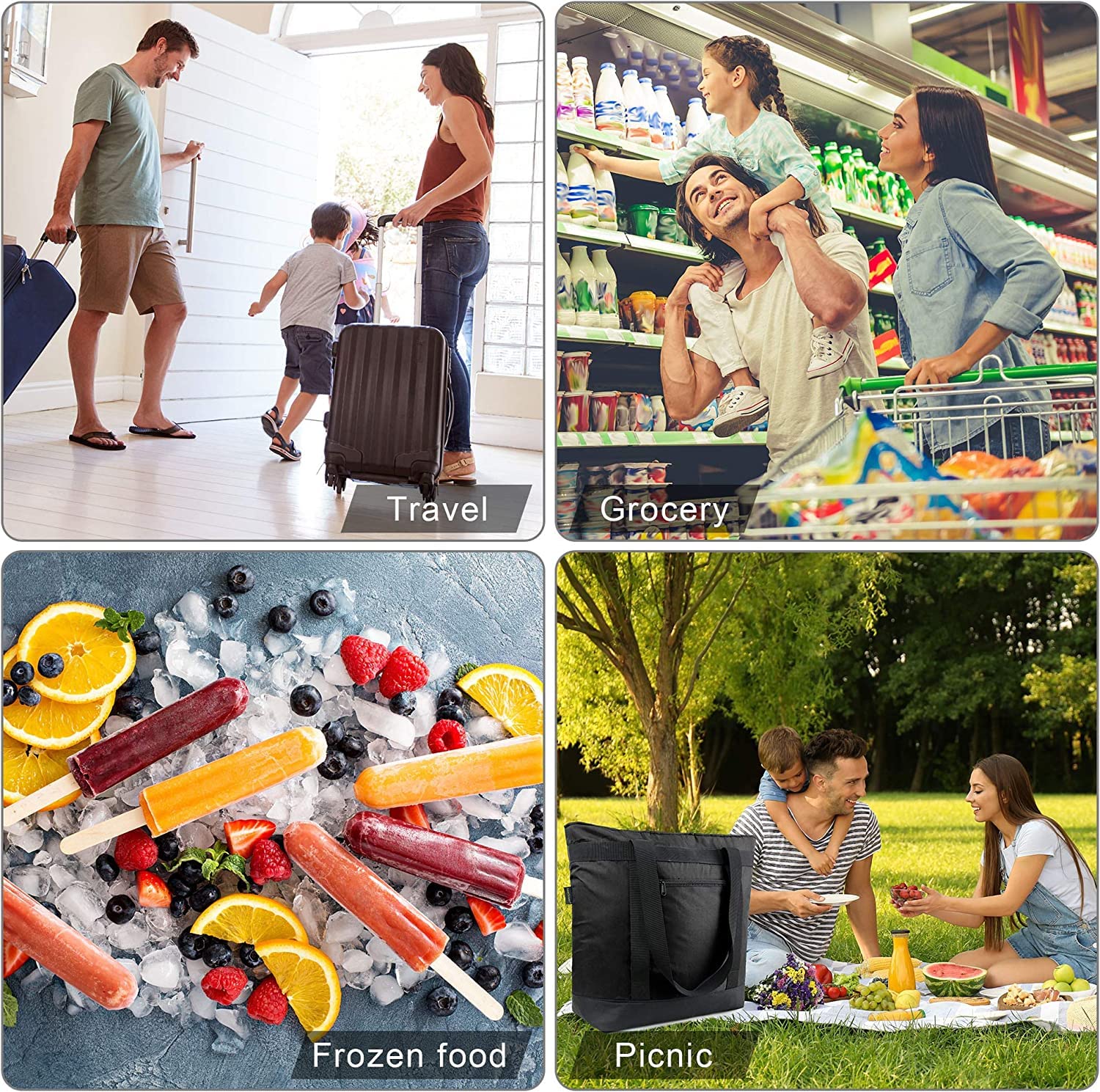 BeeGreen cooler bag handle design enabling portable dining on the move