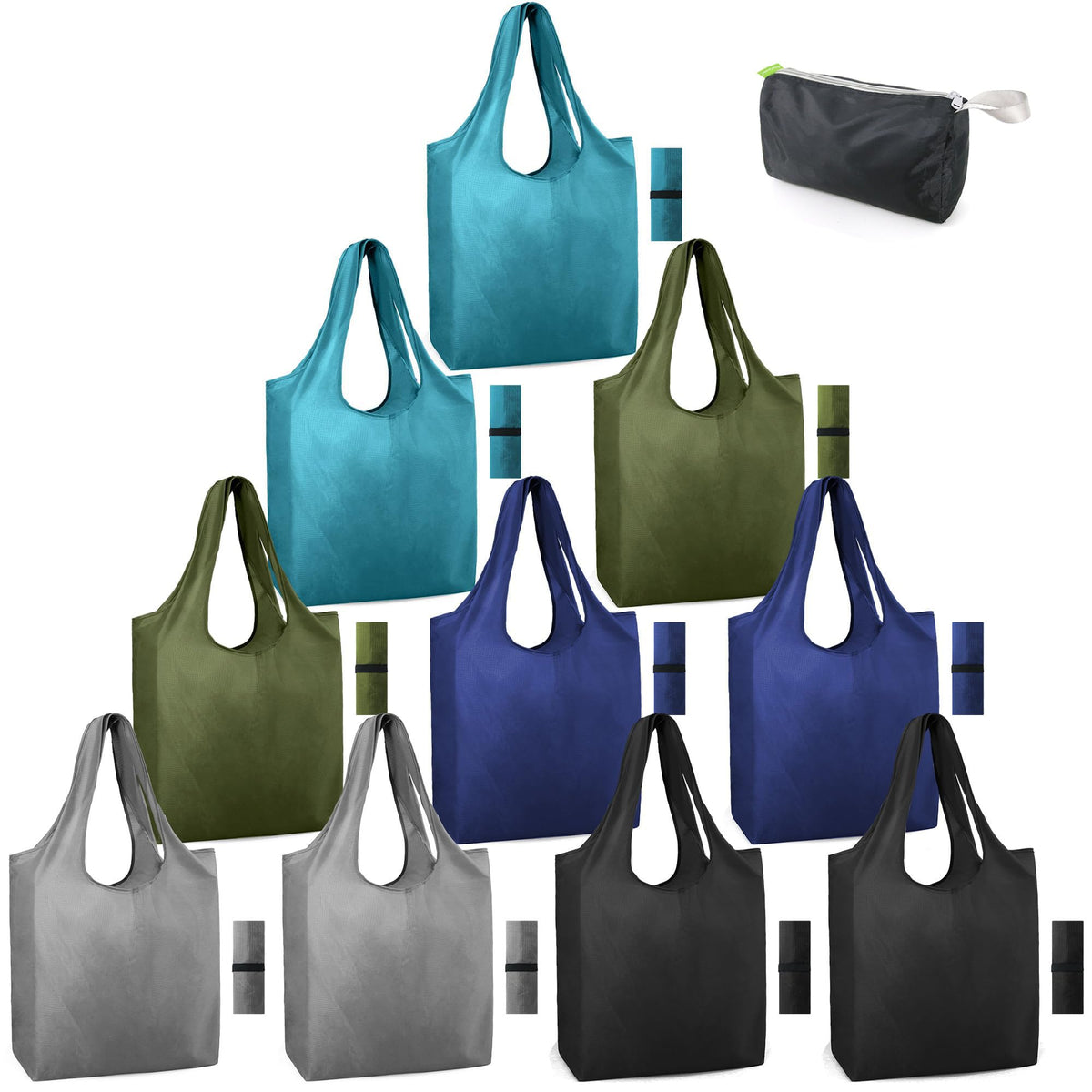 BeeGreen DIY bags folded compactly for on-the-go grocery trips
