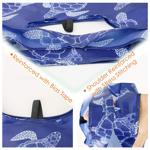 BeeGreen dog pattern tote, long straps ease car-to-home carry
