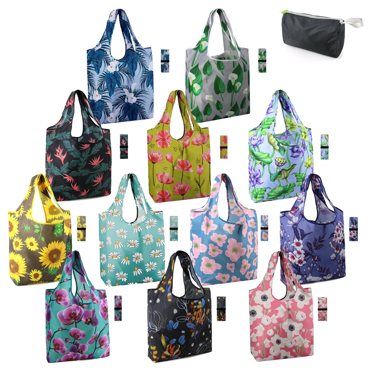 BeeGreen flower bag foldable for easy storage during shopping.