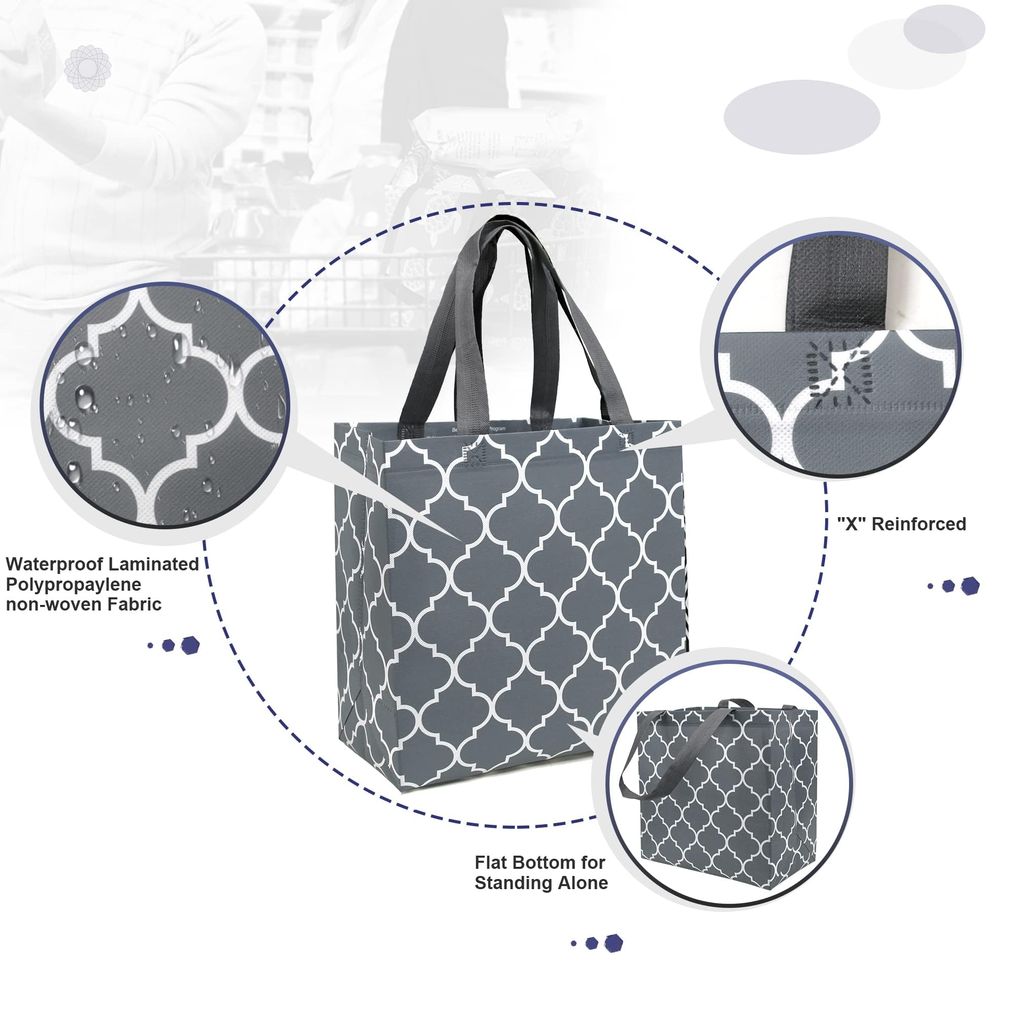 BeeGreen foldable bags offer large capacity for groceries and trips