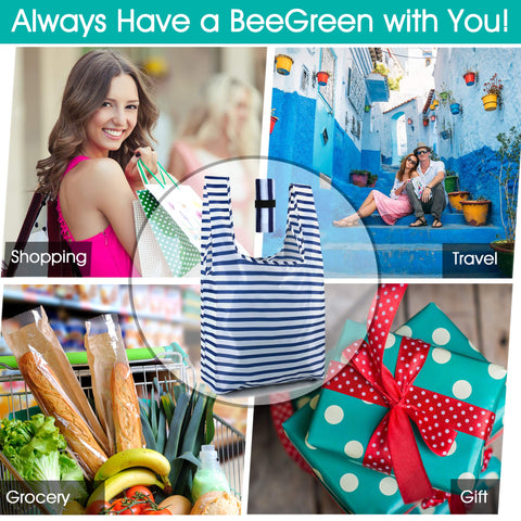 BeeGreen versatile bags ideal for groceries, travel, and gift-giving.