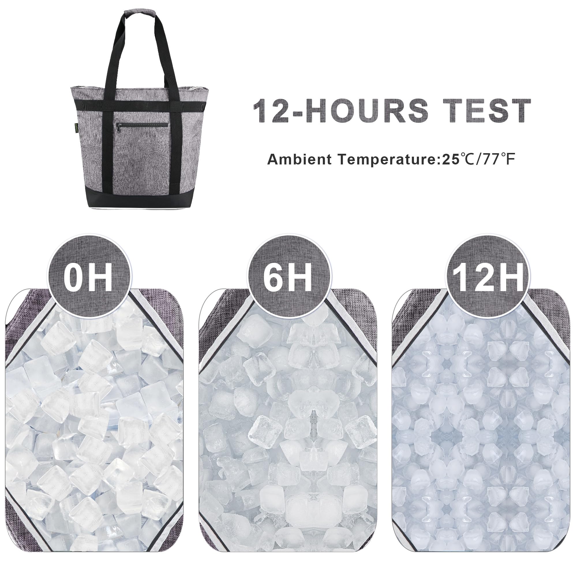 BeeGreen large-capacity cooler bag fits groceries up to 50 lbs.
