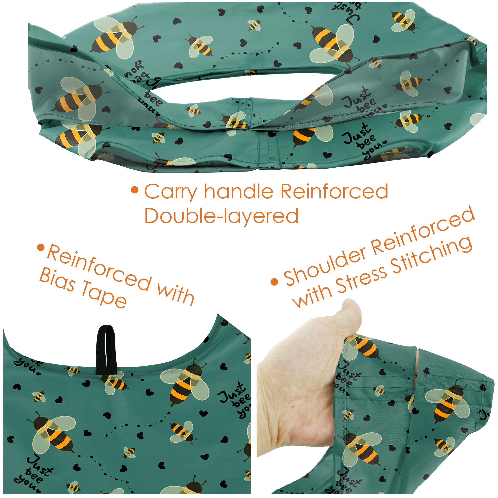 BeeGreen long-handles tote offers comfortable shoulder or hand carry