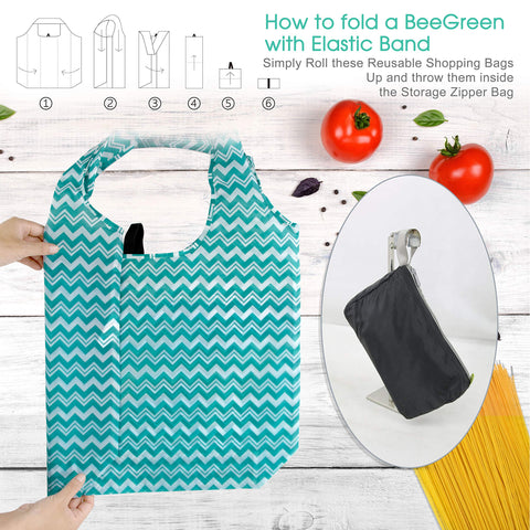 BeeGreen machine-washable bag simplifies cleanup after shopping trips.