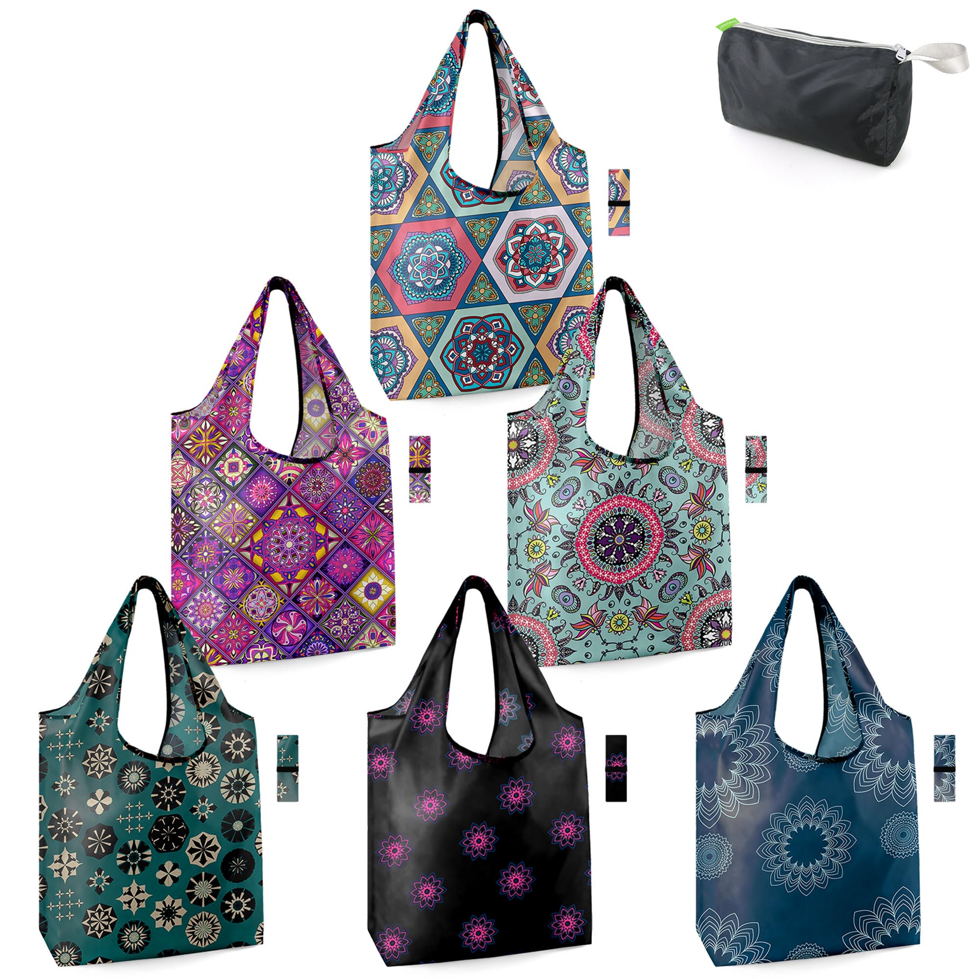 BeeGreen mandala pattern tote for groceries and daily reuse.