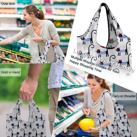 BeeGreen portable packable bags tucked into a backpack for shopping on the go