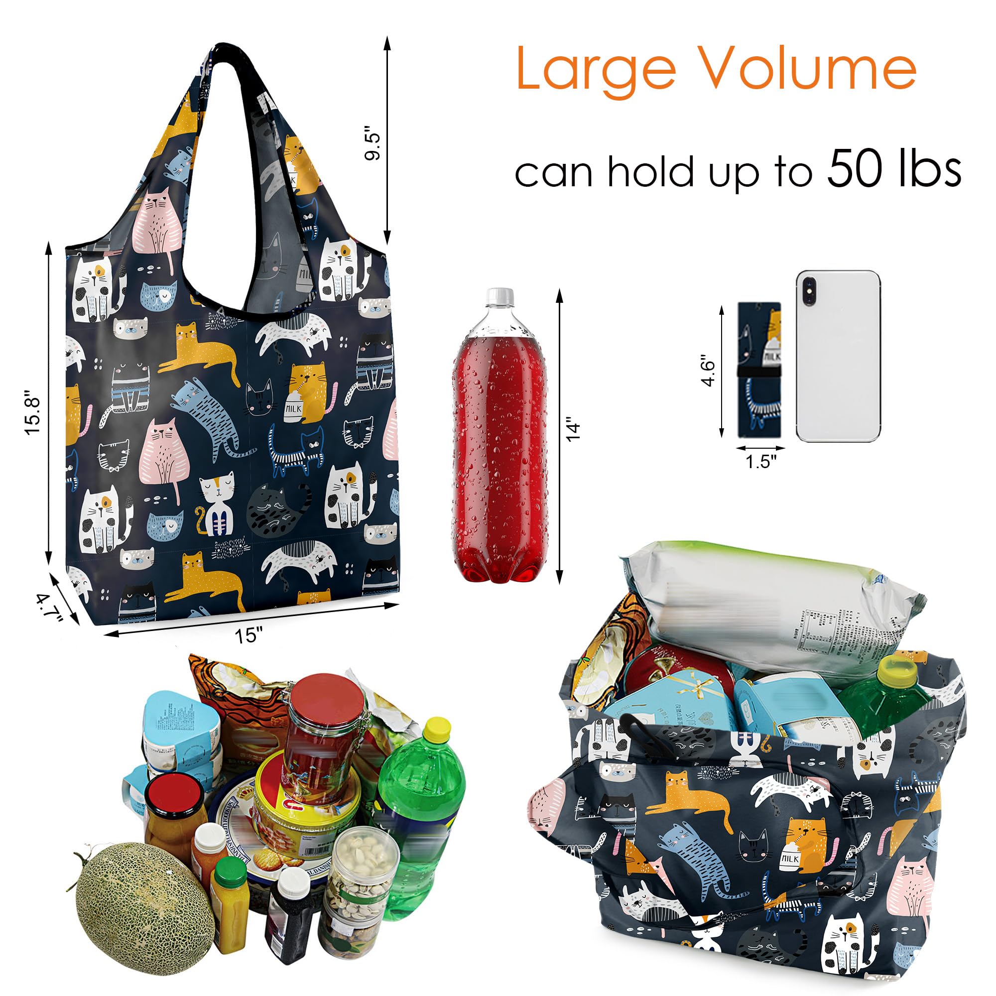 BeeGreen XL-foldable cat-totes, easy to store and carry during errands.