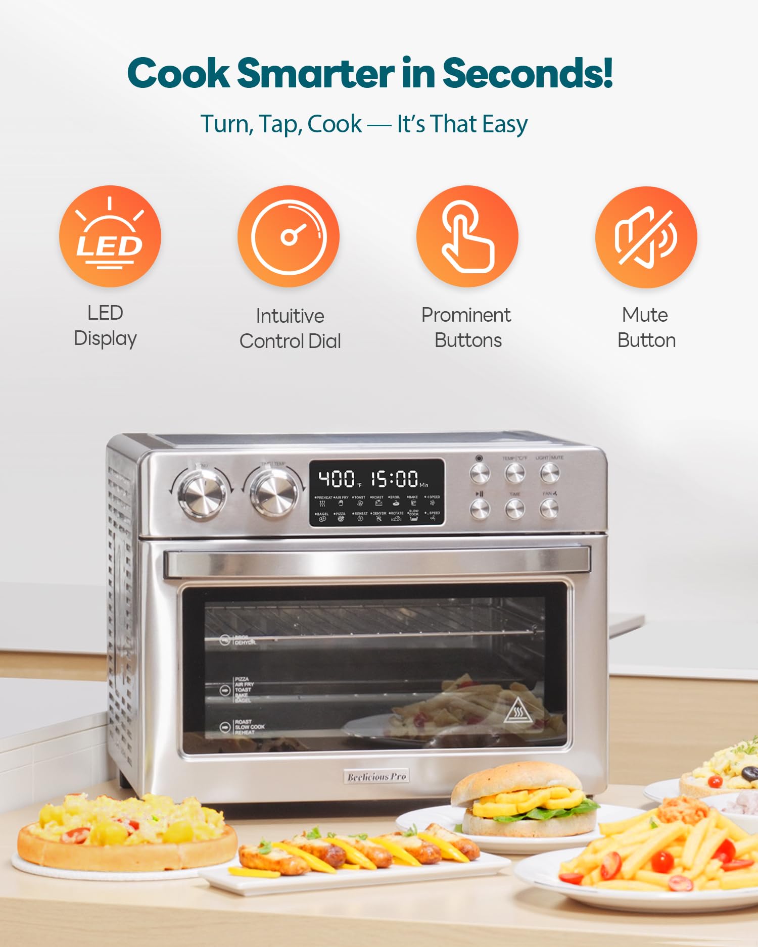 Beelicious Pro accessories included for versatile cooking options