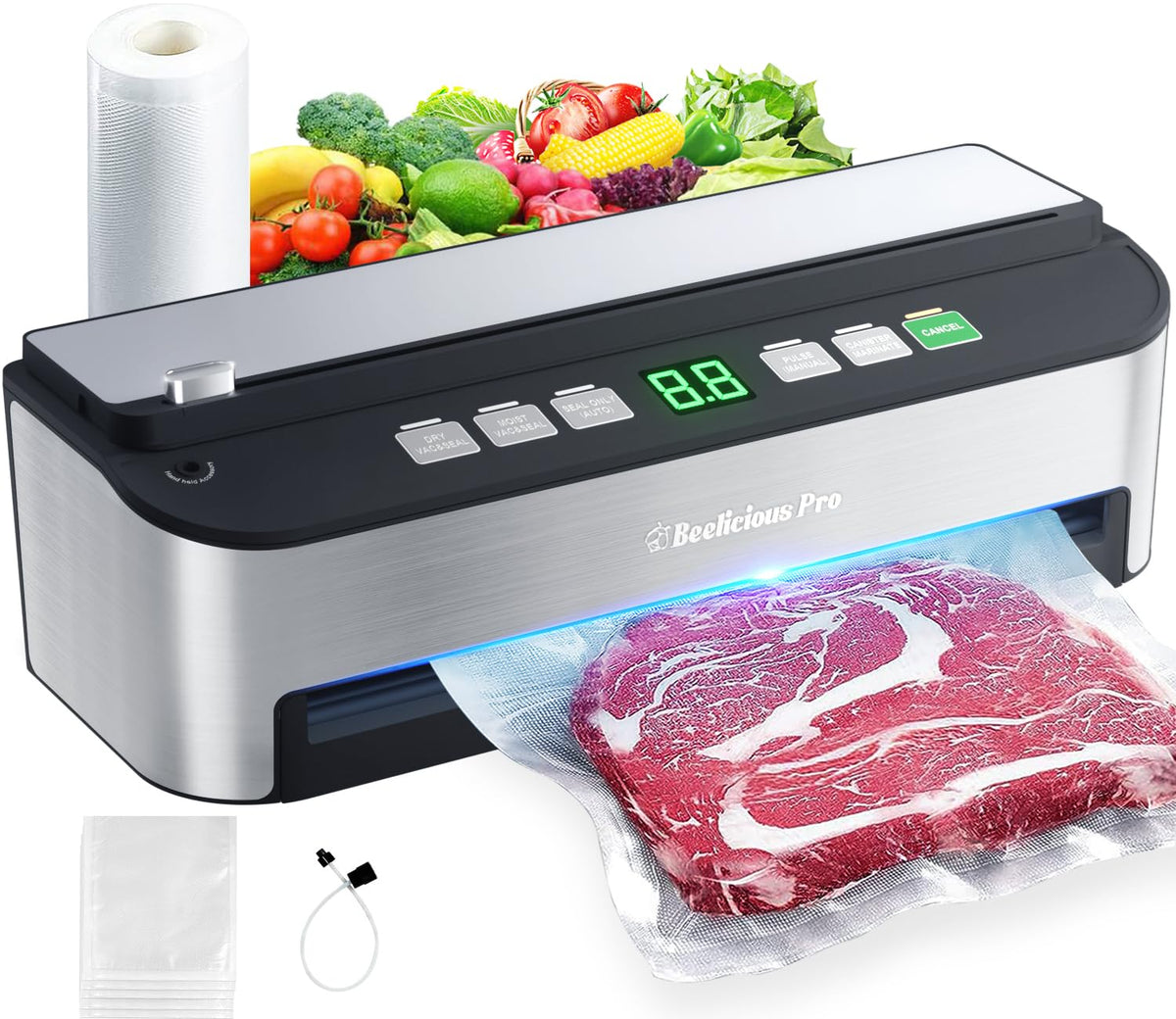 Beelicious Pro PressFree front view with control panel for easy operation.