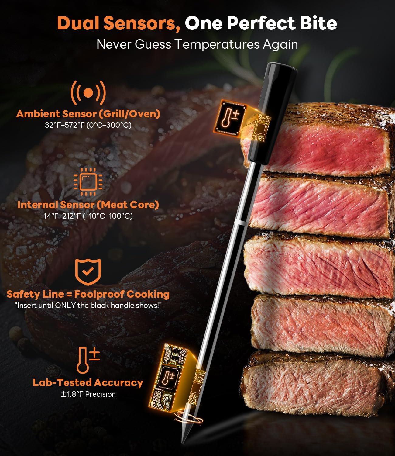 Beelicious Pro ambient temperature reading during grill session.