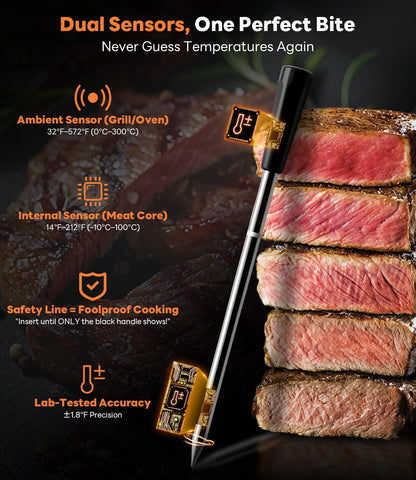 Beelicious Pro ambient temperature reading during grill session.