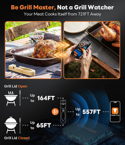 Beelicious Pro thermometer with Bluetooth connection ready for pairing and monitoring.
