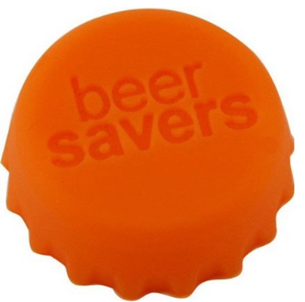 Beer Savers silicone bottle caps set keeps beer fresh after opening.