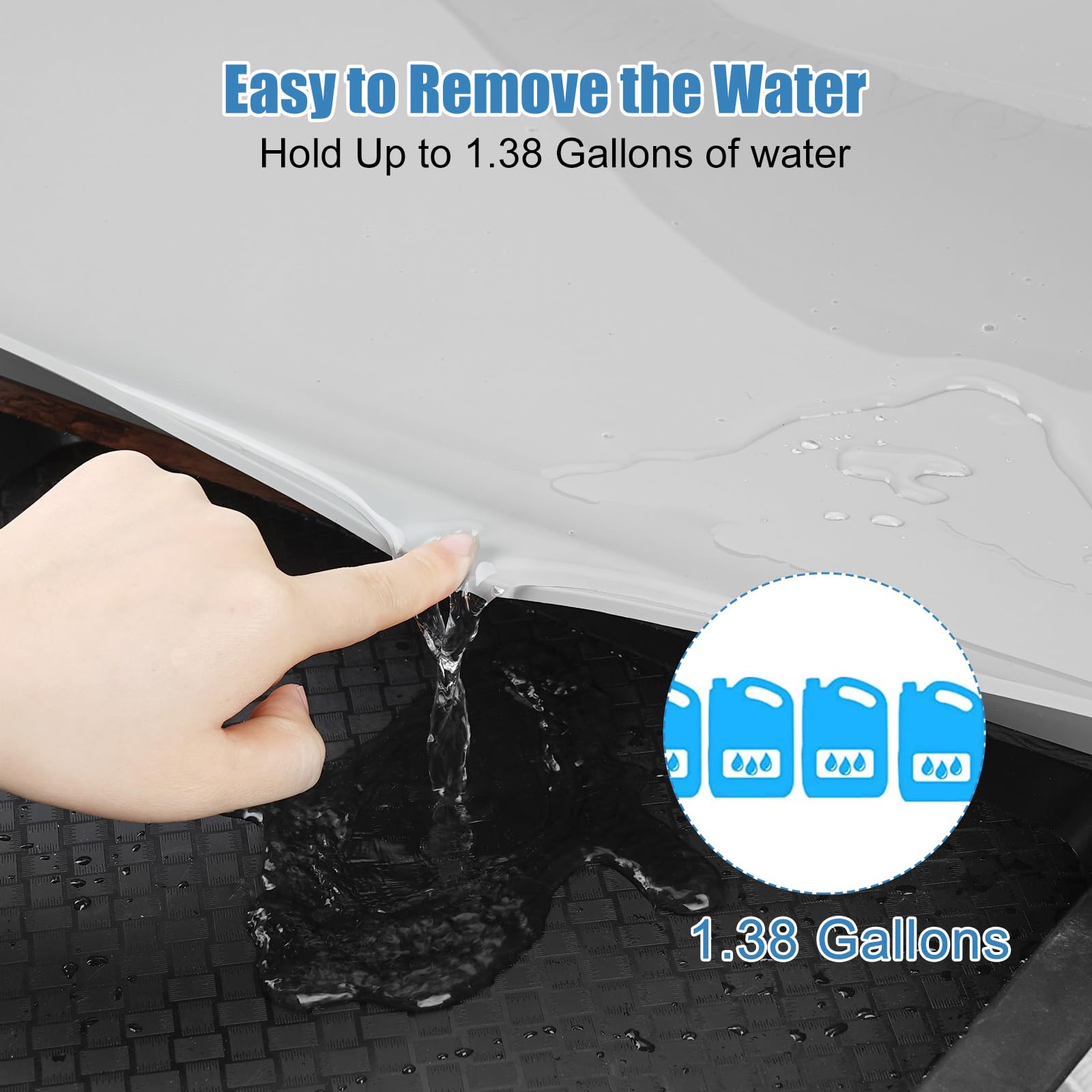 BeesVo under-sink mat easy-clean makes maintenance quick after leaks or splashes.