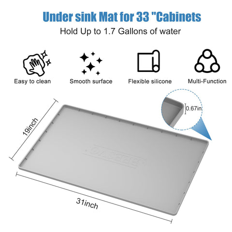 BeesVo waterproof kitchen cabinet mat is easy to wipe clean.