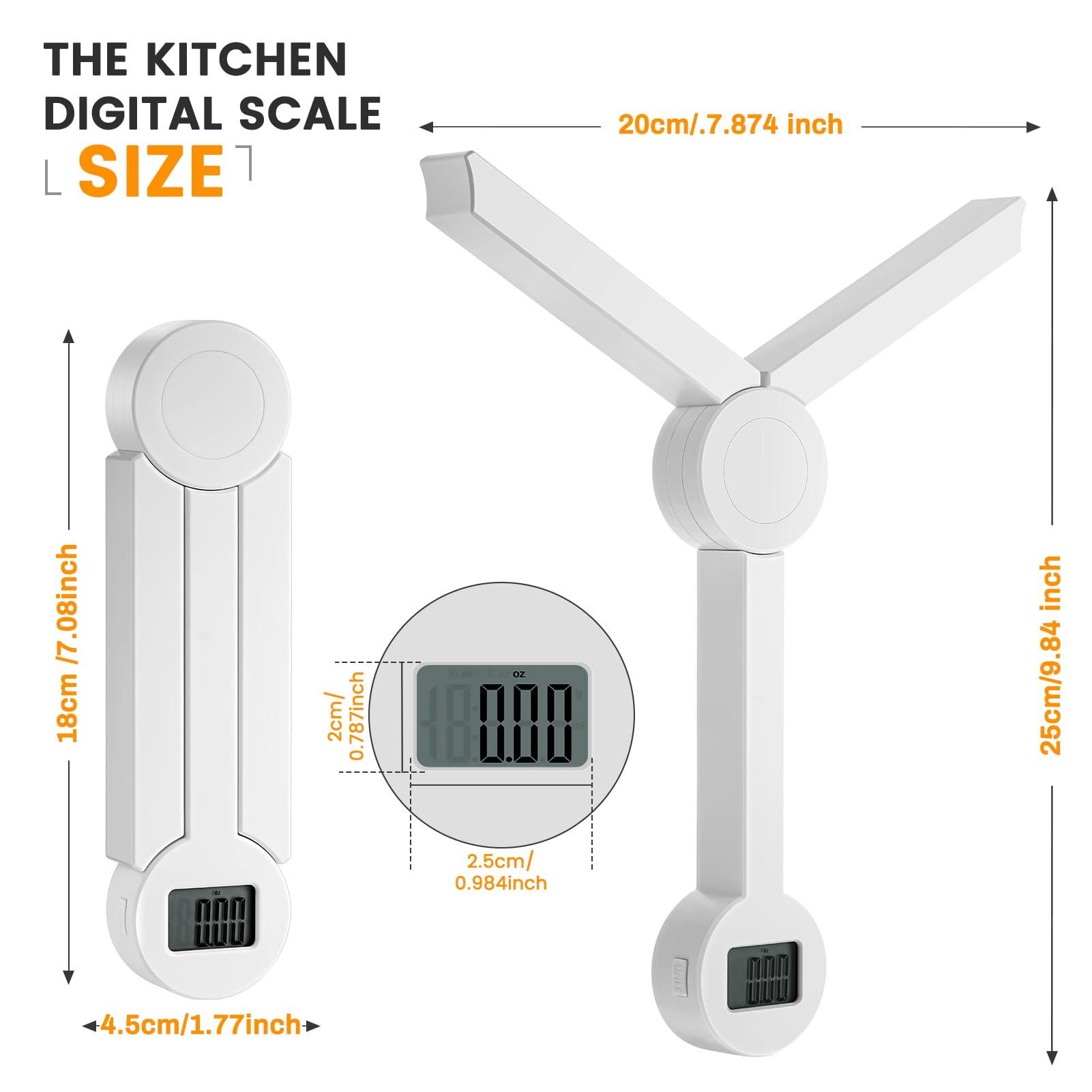 Beewin kitchen scale offering multiple units for spices and baking needs.