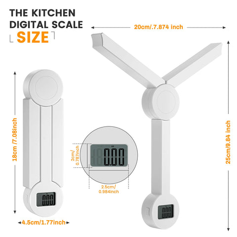 Beewin kitchen scale offering multiple units for spices and baking needs.
