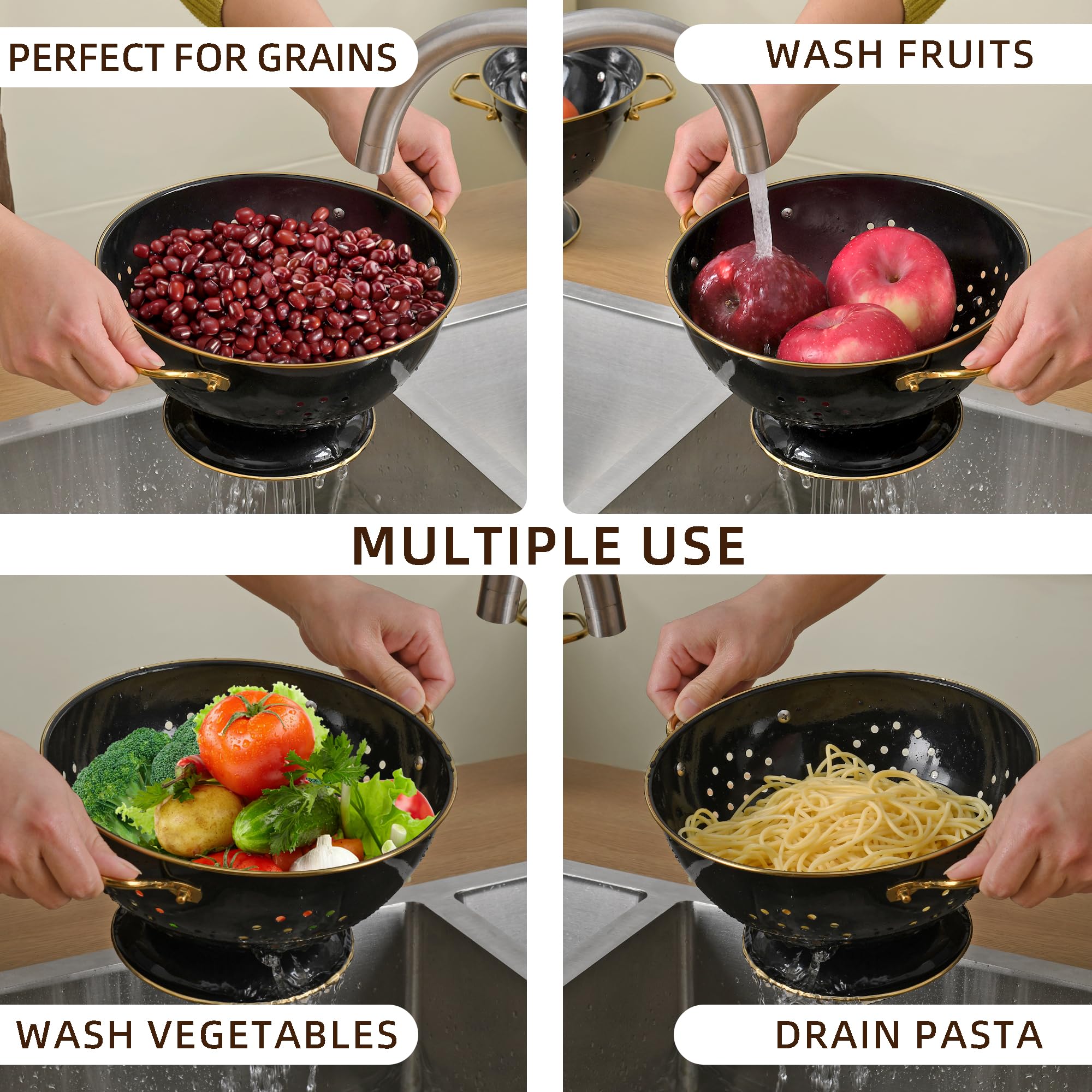 BeFare dishwasher-safe colander for easy cleaning after cooking.