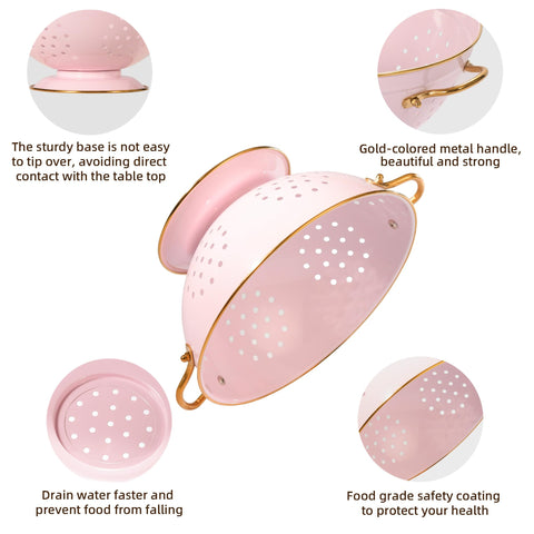 BeFare colander drain holes pink promote fast draining and airflow.